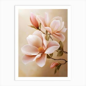 Magnolia Painting Art Print