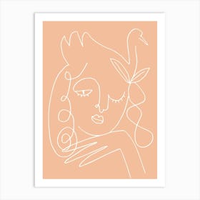 Peach Fuzz Line Art_2670655 Art Print