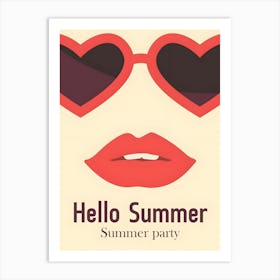 Hello Summer Summer Party Art Print