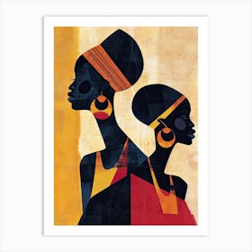 The African Women; A Minimalism Silhouette Art Print
