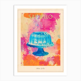 Blue Jelly Retro Space Collage 2 Poster Art Print