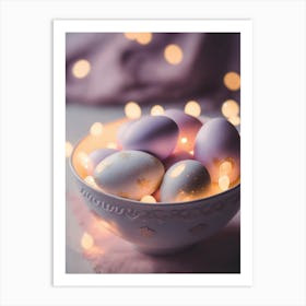 Pastel Purple Eggs Art Print
