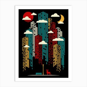 Modern Urban Retro Art Print