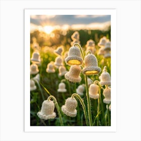 Lily Of The Valley Knitted In Crochet 2 Art Print