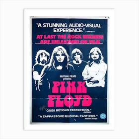 A Stunning Audio Visual Experience At Last The Rock Wizards Are Unleashed On Film Pink Floyd Poster Art Print