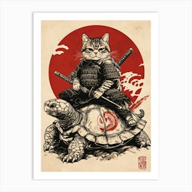 Samurai Cat 1 Art Print