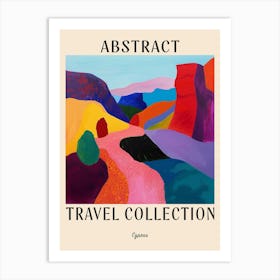 Abstract Travel Collection Poster Cyprus 4 Art Print