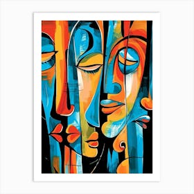 Abstract Of Faces Art Print