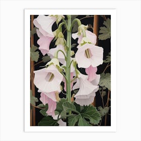 Flower Illustration Canterbury Bells 2 Art Print