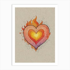 Heart Of Fire 9 Art Print