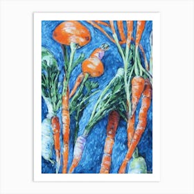 Carrots Classic vegetable Art Print