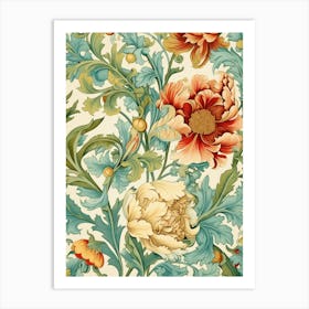 Floral Wallpaper 360 Art Print