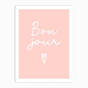 Bonjour Peach Art Print