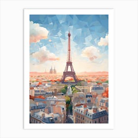Paris View   Geometric Vector Illustration 0 Art Print
