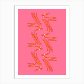 Hot Pink Hands | Wall Art Poster Print Art Print