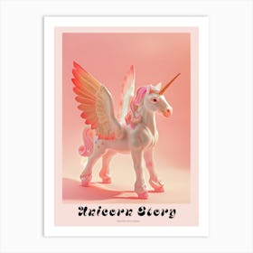 Toy Unicorn With Wings Pastel 1 Poster Art Print