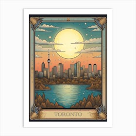 Toronto, Canada, Tarot Card Travel  Line Art 4 Art Print