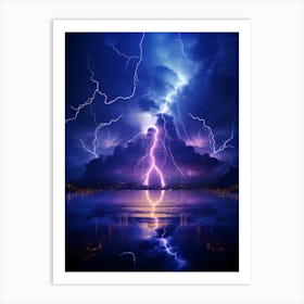 Lightning In The Sky 6 Art Print