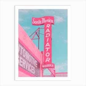 Vintage Santa Monica Radiator Works Sign Art Print