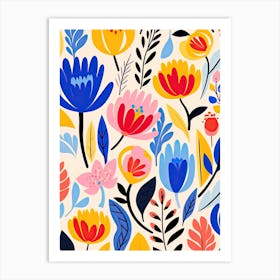 Petal Harmony; Matisse Style Radiant Elegance Art Print