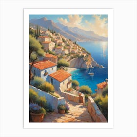 Aegean Village Art Print