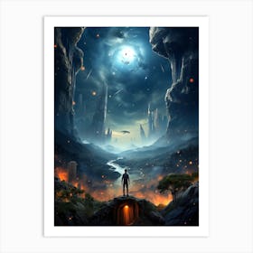 Space Landscape 1 Art Print