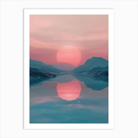 Sunset In The Mountains 45 Art Print