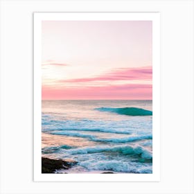 Jonesport Beach, Maine Pink Photography 1 Art Print