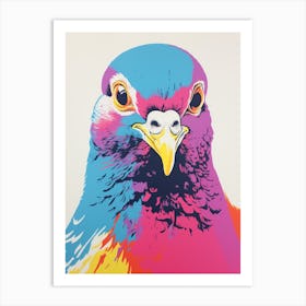 Andy Warhol Style Bird Pigeon 1 Art Print