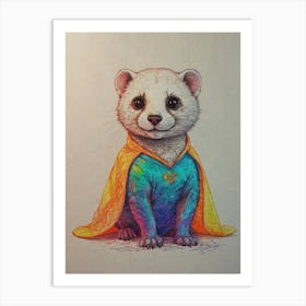 Super Ferret Art Print