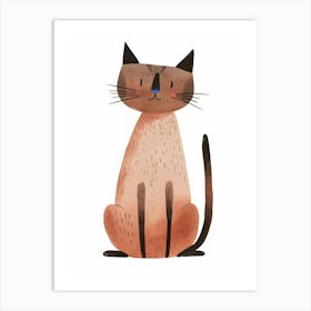 Singapura Cat Clipart Illustration 1 Art Print