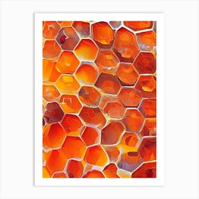 Close Up Of Honeycomb  2 Painting Art Print