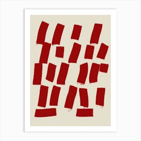 Abstract Red Composition Art Print