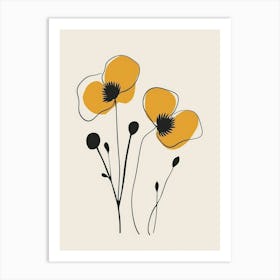 Yellow Poppies 6 Art Print