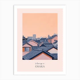 Mornings In Osaka Rooftops Morning Skyline 4 Art Print