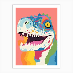 Colourful Dinosaur Compsosuchus 2 Art Print