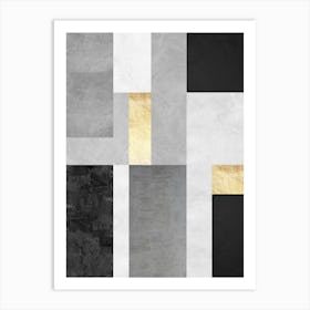 Geometric textures composition 14 Art Print