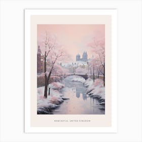 Dreamy Winter Painting Poster Newcastle United Kingdom Art Print