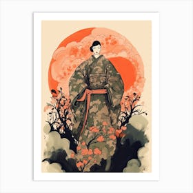 Female Samurai Onna Musha Illustration 10 Art Print