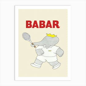 Babar Tennis Art Print