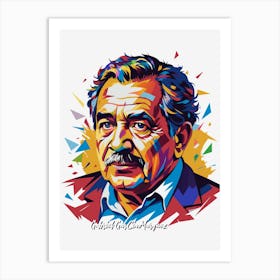 Gabriel García Márquez 02 Portrait WPAP Pop Art Art Print