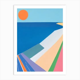 Bells Beach, Australia Modern Colourful Art Print