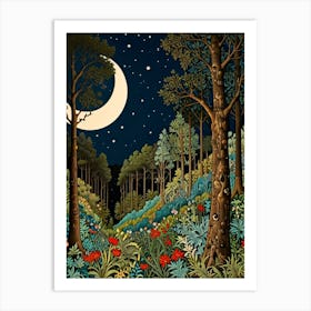 William Morris Night In The Woods 13 Art Print