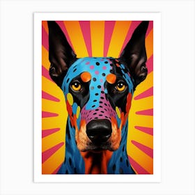 Dobermann Pop Art Inspired 1 Art Print