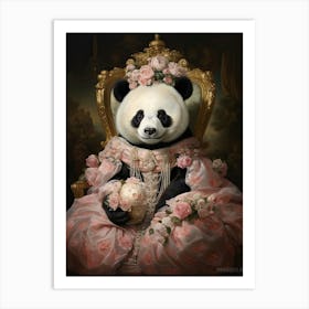 Panda Art In Rococo Style 4 Art Print