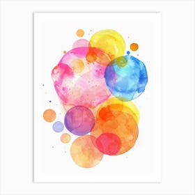 Watercolor Circles 3 Art Print