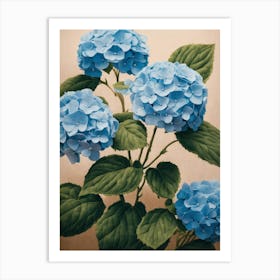 Blue Hydrangea Art Print