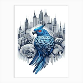 Vesper New York City Parrot Art Print