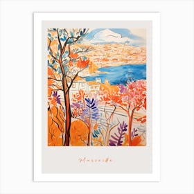 Marseille France 2 Orange Drawing Poster Art Print