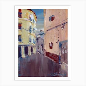 Madrid Street Impressionistic Painting Art Print